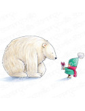 Sello Bundle girl with Polar Bear de Stamping Bella