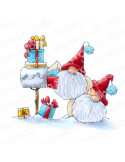 Sello Christmas Card Gnomes de Stamping Bella