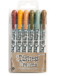 Distress Crayons, Tim Holtz, Set 10, 6 unid