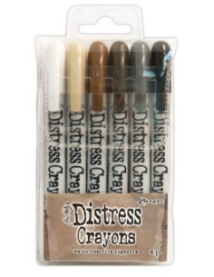 Distress Crayons, Tim Holtz, Set 3 6 unid