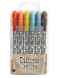 Distress Crayons, Tim Holtz, Set 7, 6 unid