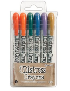 Distress Crayons, Tim Holtz, Set 9, 6 unid
