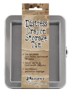 Mini distress storage tin, caja metálica