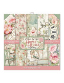 kit de papeles house of roses stamperia