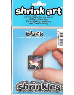 6 láminas de plástico Black Shrinkles