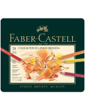 Juego 24 lápices de colores Polychromos en lata de metal, Faber-Castell
