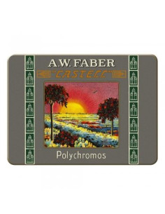 Estuche de Metal con 24 Polychromos Edición 111 Aniversario Faber-Castell Multicolor