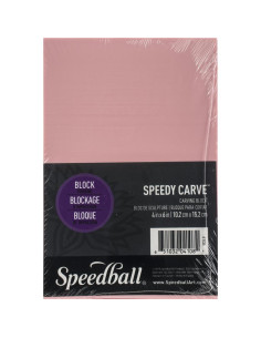 Plancha de grabrado mediana rosa de speedball