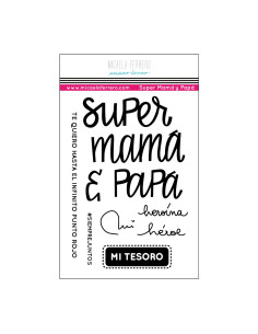 Sello Super Máma y Papá Paper Lover Micaela Ferrero