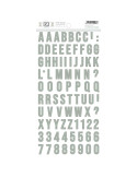 Chipboard alfabeto  mint decoman