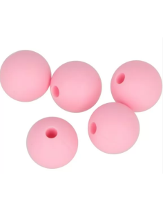Perlas de silicona rosa