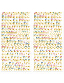 Alfabeto Chipboard con foil Pétalos de Mintopía