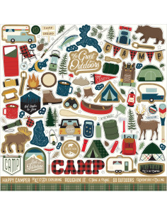 Hoja de pegatina Let´s Go Camping Echo Park
