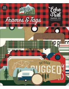 Troquelados Frames&Tags Let´s Go Camping Echo Park