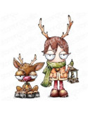 Sello Mini Oddball, Boy and his Reindeer de Stamping Bella
