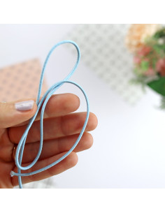 1m cordón elástico azul bebé