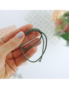 1m cordón elástico verde