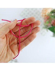 1m cordón elástico rosa intenso