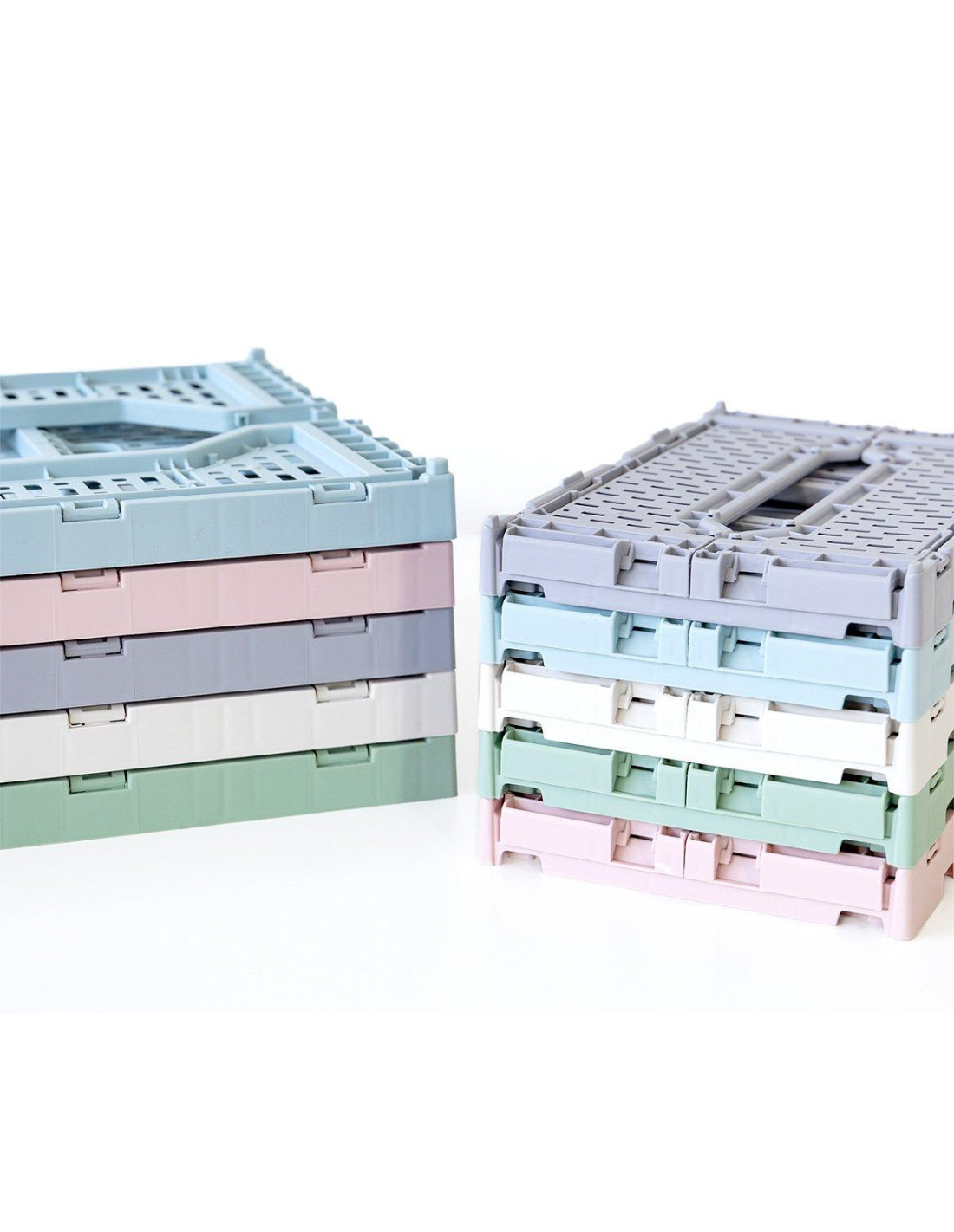 Caja almacenaje mint con cierres color mint 35'6x37'5x8'6cm de Artis Decor