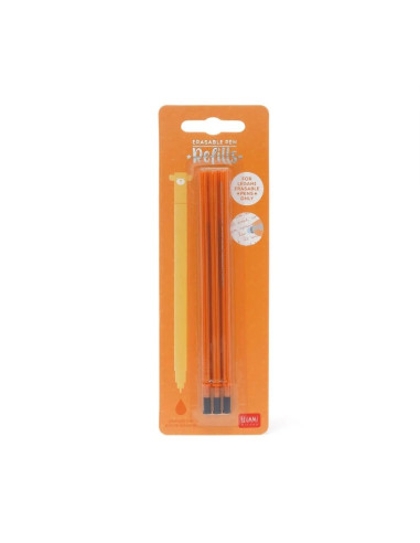 Legami - Bolígrafo de gel borrable, bola en el extremo para quitar la tinta  sin consumir la hoja - Tinta naranja sensible al calor, diámetro de la