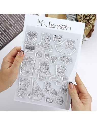 Set de sellos Mr Lemon en Verano, de Andrea la gafotas