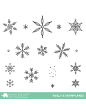 Sello Holly\'s Snowflakes de Mama Elephant