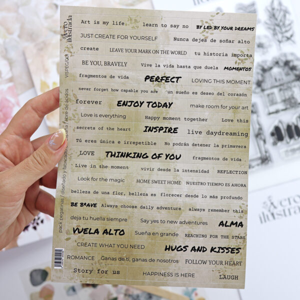 Hoja de pegatinas Art Journal | Art Journal, de Vero Ilustrada