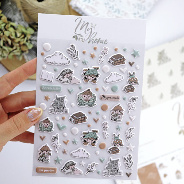 Pegatinas puffy My Home | My Home, de Mamen Montero
