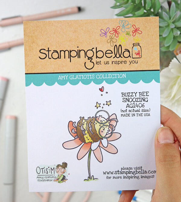 Sello Amy Glatiotis Buzzy Bee Snoozing de Stamping Bella