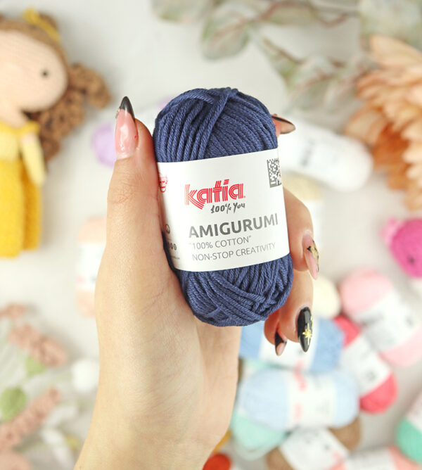 Ovillo Amigurumi 100% algodón Marino de Katia