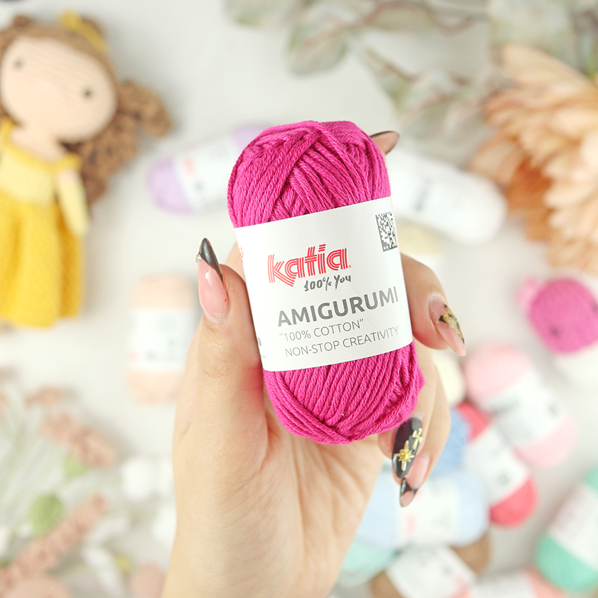 Ovillo Amigurumi 100% algodón Fucsia de Katia