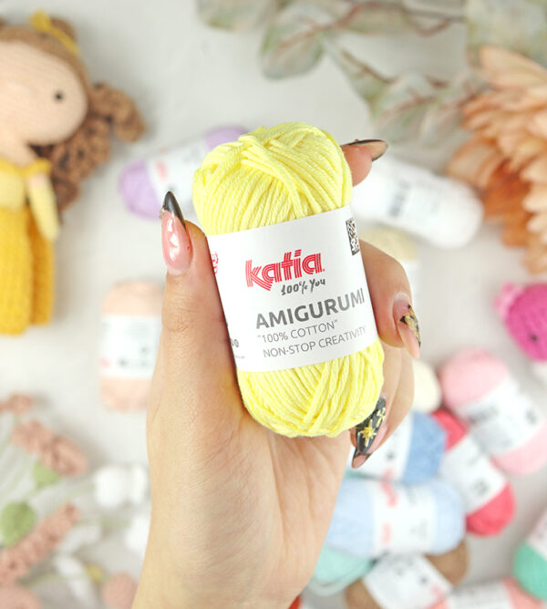 Ovillo Amigurumi 100% algodón Limón de Katia