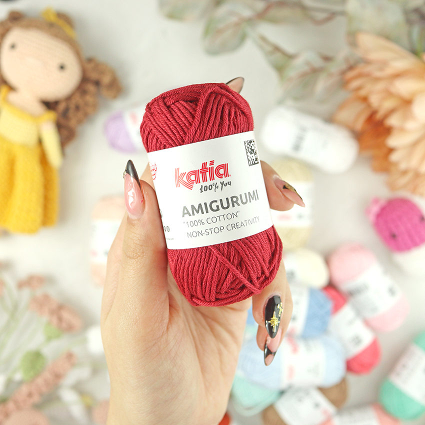 Ovillo Amigurumi 100% algodón Cereza de Katia
