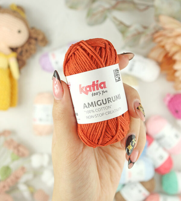 Ovillo Amigurumi 100% algodón Teja de Katia