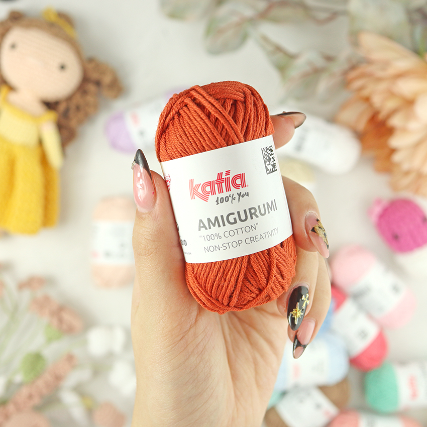 Ovillo Amigurumi 100% algodón Teja de Katia