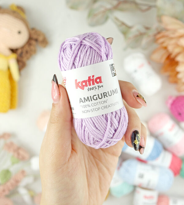 Ovillo Amigurumi 100% algodón Lila de Katia