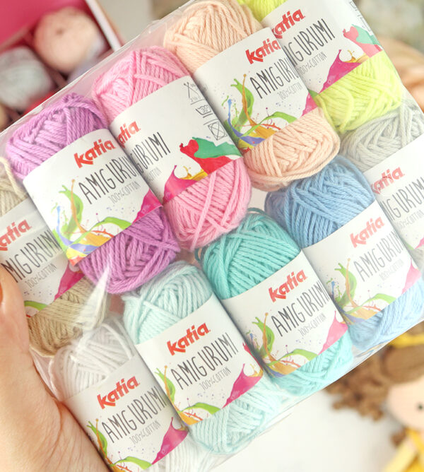Set de 10 ovillos Amigurumi 100% algodón de Katia