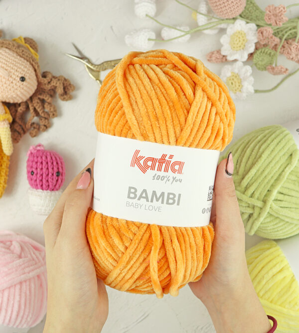 Ovillo Bambi Naranja de Katia