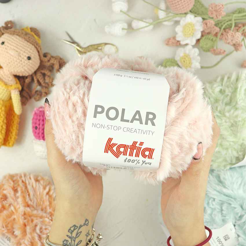 Ovillo Polar Rosa Agua de Katia - Imagen 2