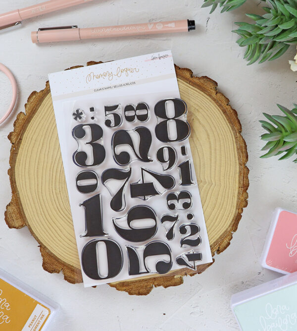 Set de sellos Vintage Numbers, de Lora Bailora