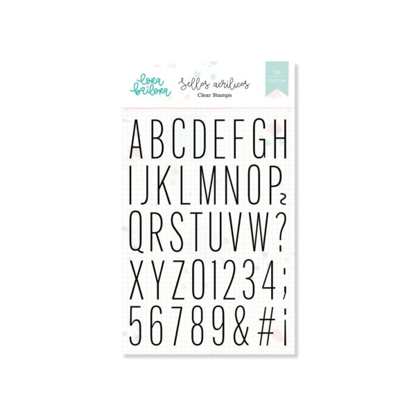 Set de sellos Alfabeto thin, de Lora Bailora