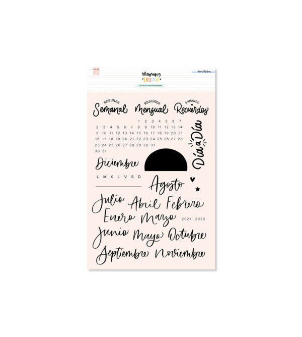 Set de sellos Calendario perpetuo, de Lora Bailora