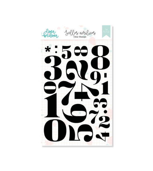 Set de sellos Vintage Numbers, de Lora Bailora