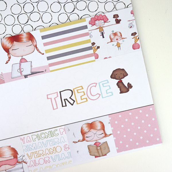 Kit para scrapbooking de la colección Trece, de Alúa Cid