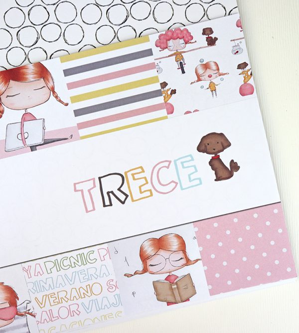 Kit para scrapbooking de la colección Trece, de Alúa Cid