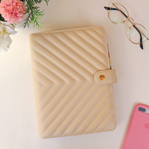 Organizador para agenda piel beige A5