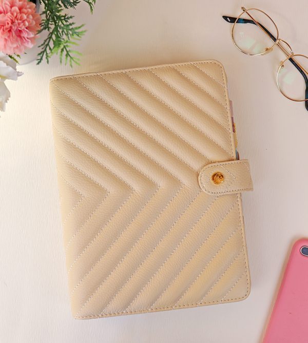 Organizador para agenda piel beige A5