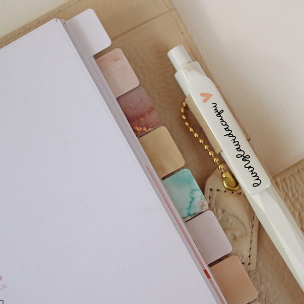 Organizador para agenda Piel Beige COMPLETO - Imagen 4