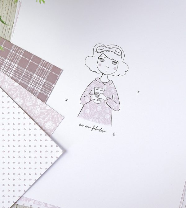 Kit4planner En casa, mi año fabuloso con 6 papeles de scrapbooking