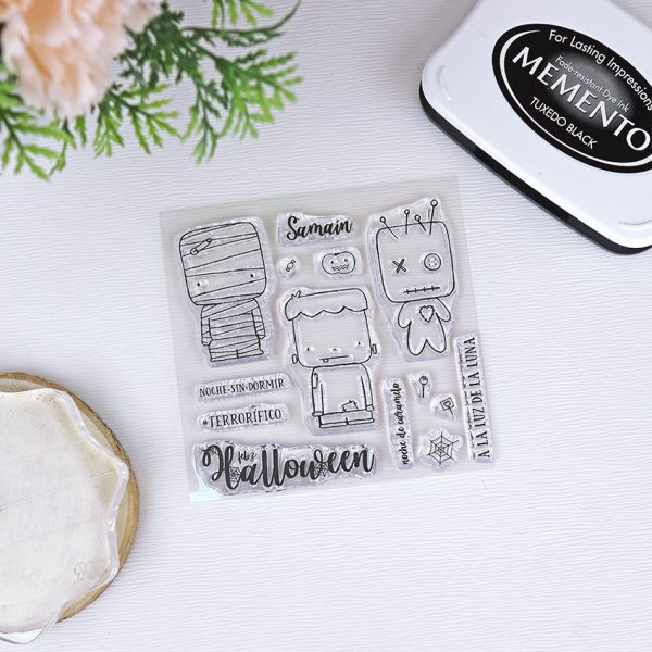 Set de sellos para scrapbooking Samain, diseñados por Alúa Cid